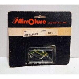 VINTAGE L&S BAIT CO THE ORIGINAL MIRROLURE DEEP RUNNER LURE NOS NEW OLD STOCK